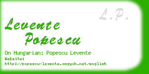 levente popescu business card